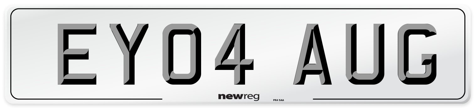 EY04 AUG Number Plate from New Reg